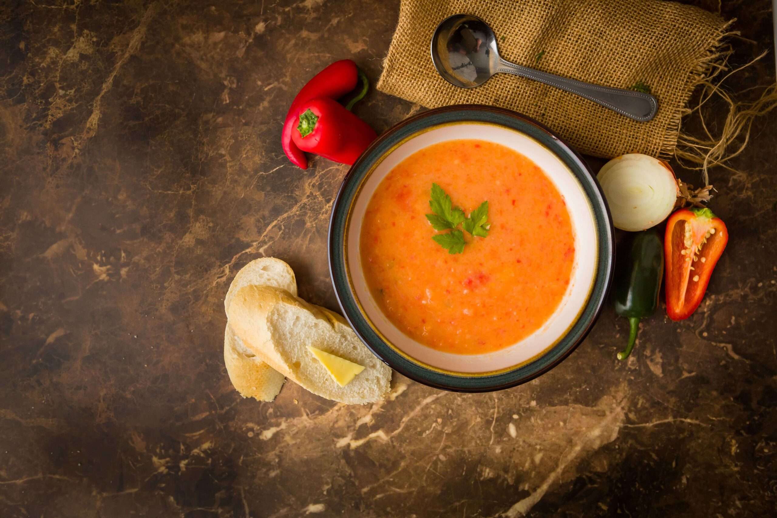 Spiced Tomato and Basil Soup